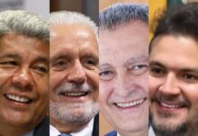 JERÔNIMO candidato a governador, JAQUES WAGNER E RUI COSTA candidatos ao senado e DIEGO CORONEL candidato a vice governador; ÂNGELO CORONEL sairia candidato a deputado federal