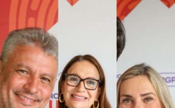 IVANA BASTOS, NAL AZEVEDO e MARIA SÍLVIA (LILÍA) aparecem com slogan de VÍTOR BONFIM em evento do governador JERÔNIMO em Guanambi