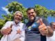 Prefeito do União Brasil de ACM NETO recepciona JERÔNIMO com adesivo do 13 no peito